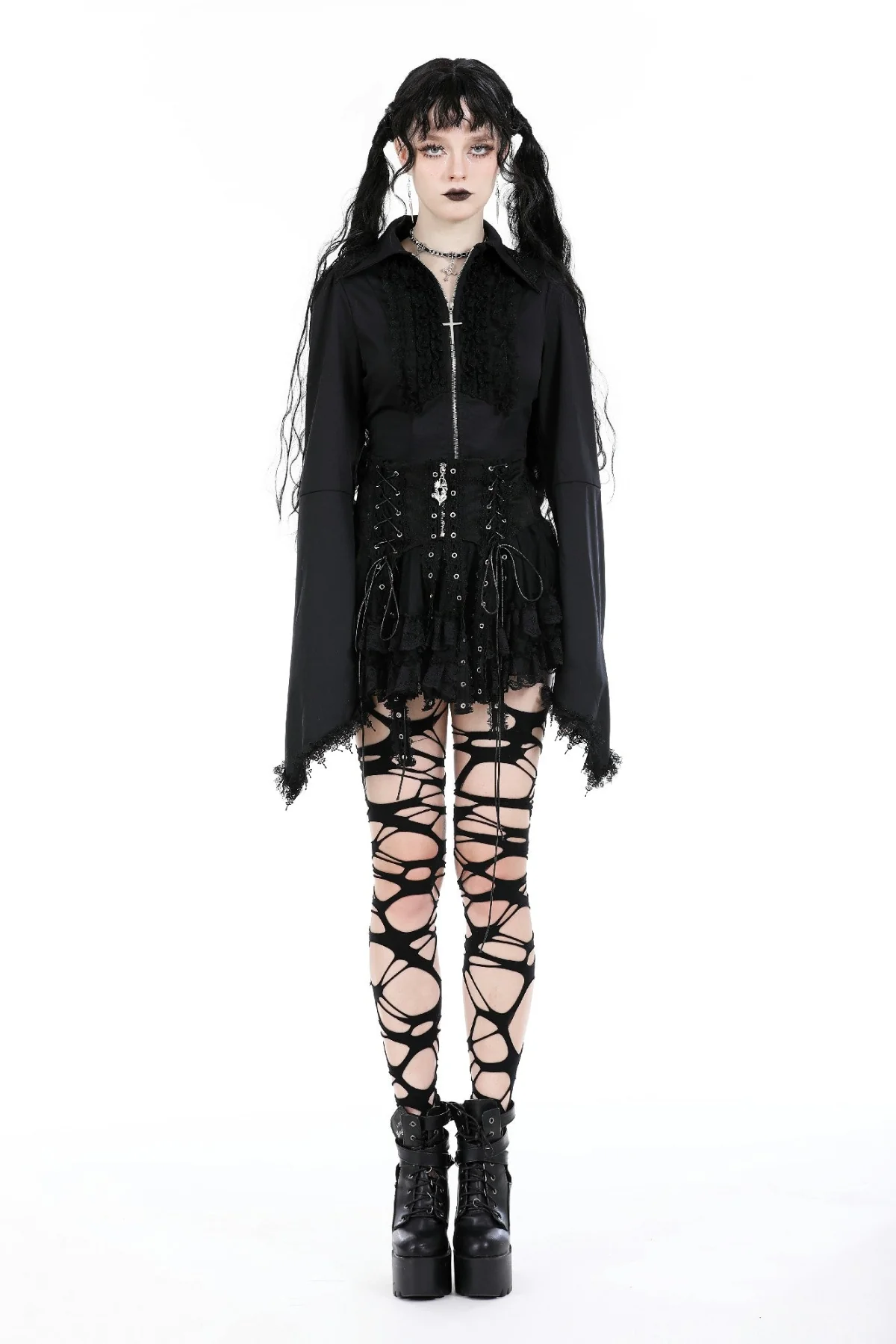 Rita - Punk Rock Tulle Mini Skirt - Image 5