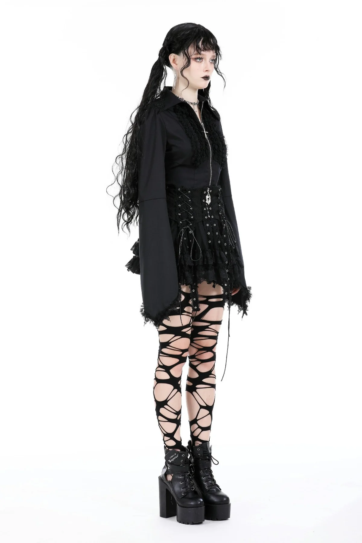 Rita - Punk Rock Tulle Mini Skirt - Image 6