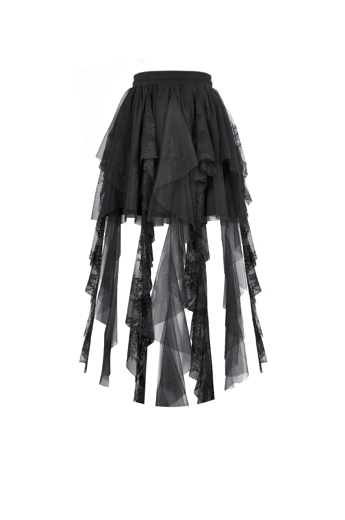 Vaelrik Sheer Lace High-Low Skirt - Image 2