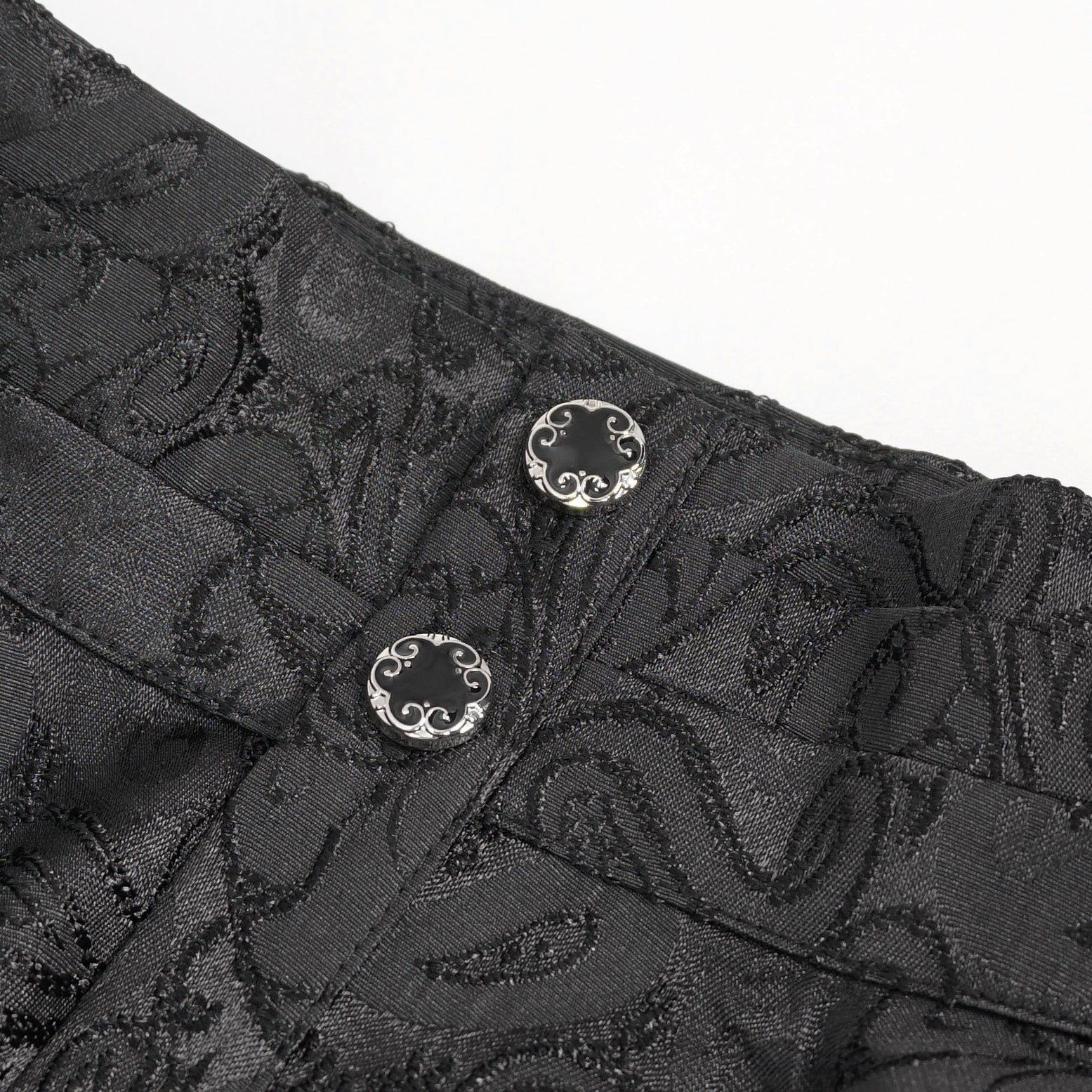 Lucien – Men’s Black Victorian Ruffle Shirt - Image 6