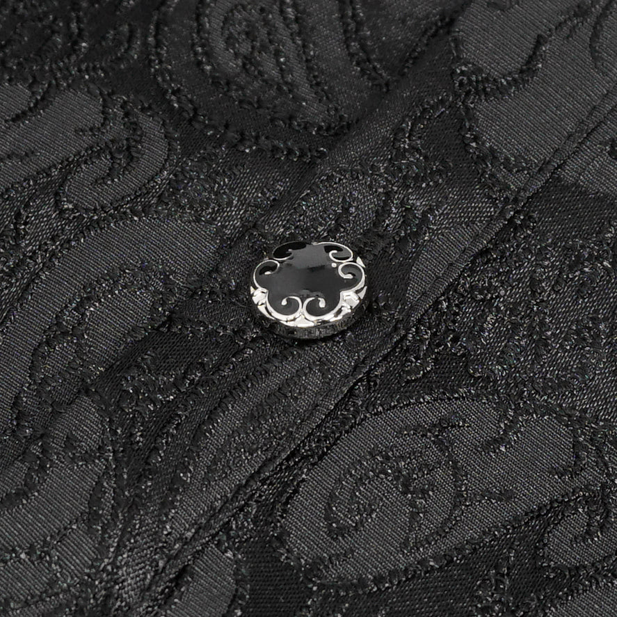 Lucien – Men’s Black Victorian Ruffle Shirt - Image 7