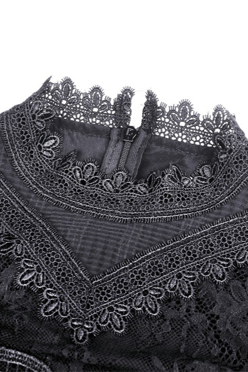 .Marionette – Edwardian Gothic High Lace Dress - Image 10