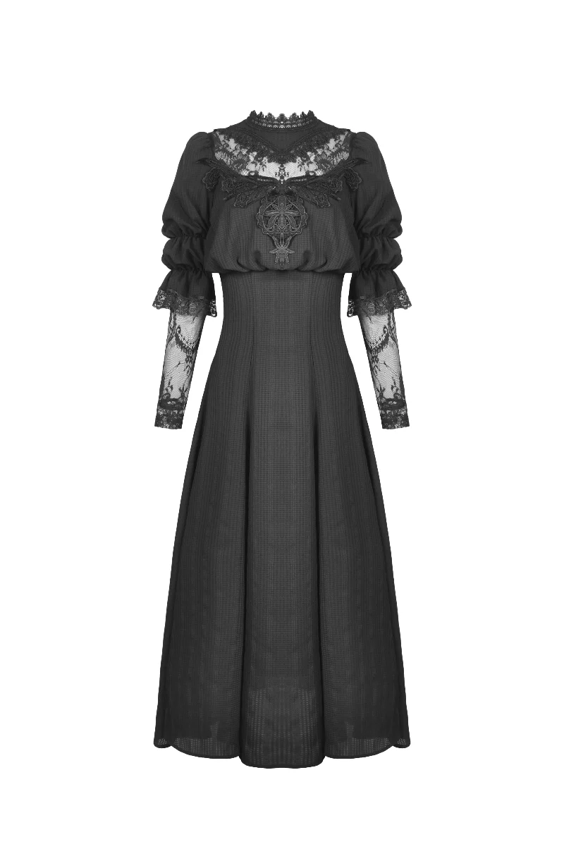 .Marionette – Edwardian Gothic High Lace Dress - Image 2