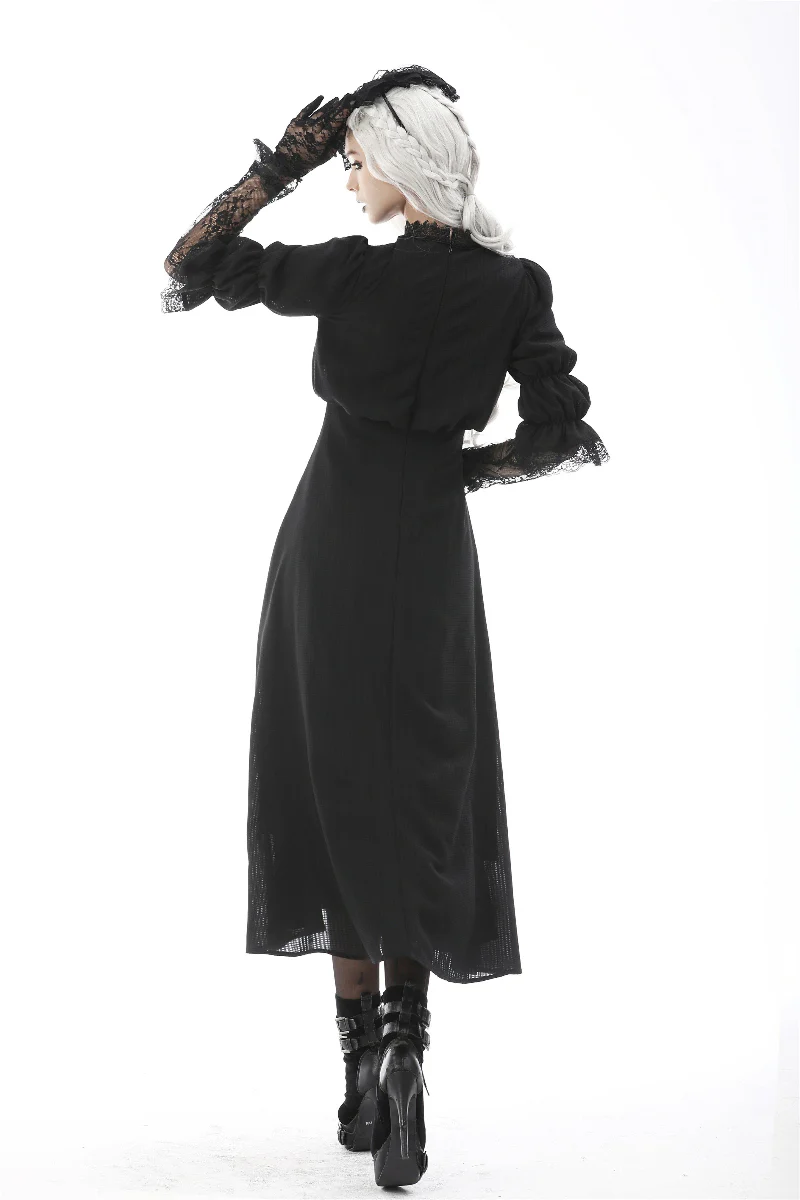 .Marionette – Edwardian Gothic High Lace Dress - Image 6