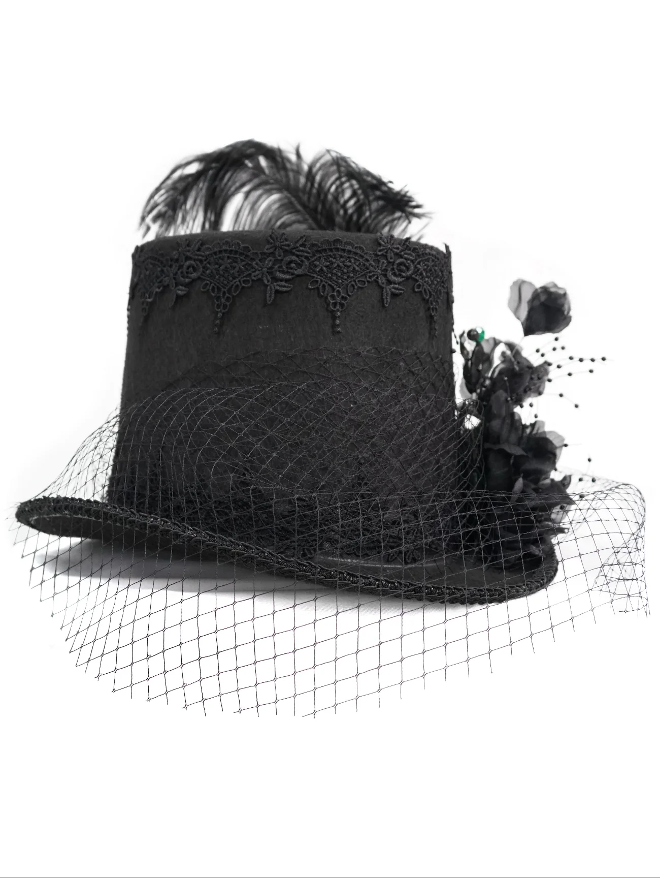 Victorian Baroness Veil Top Hat - Image 5