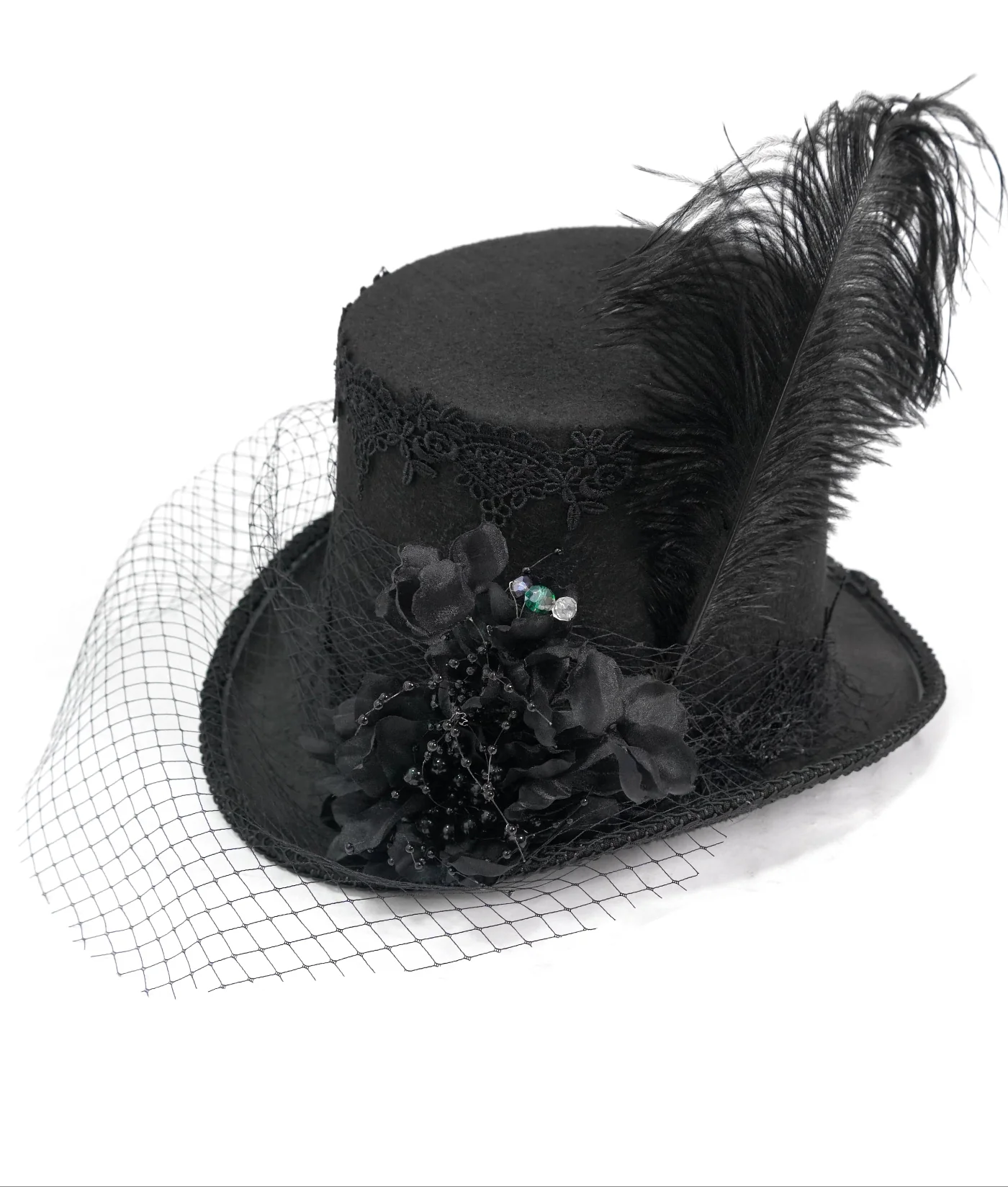 Victorian Baroness Veil Top Hat - Image 7
