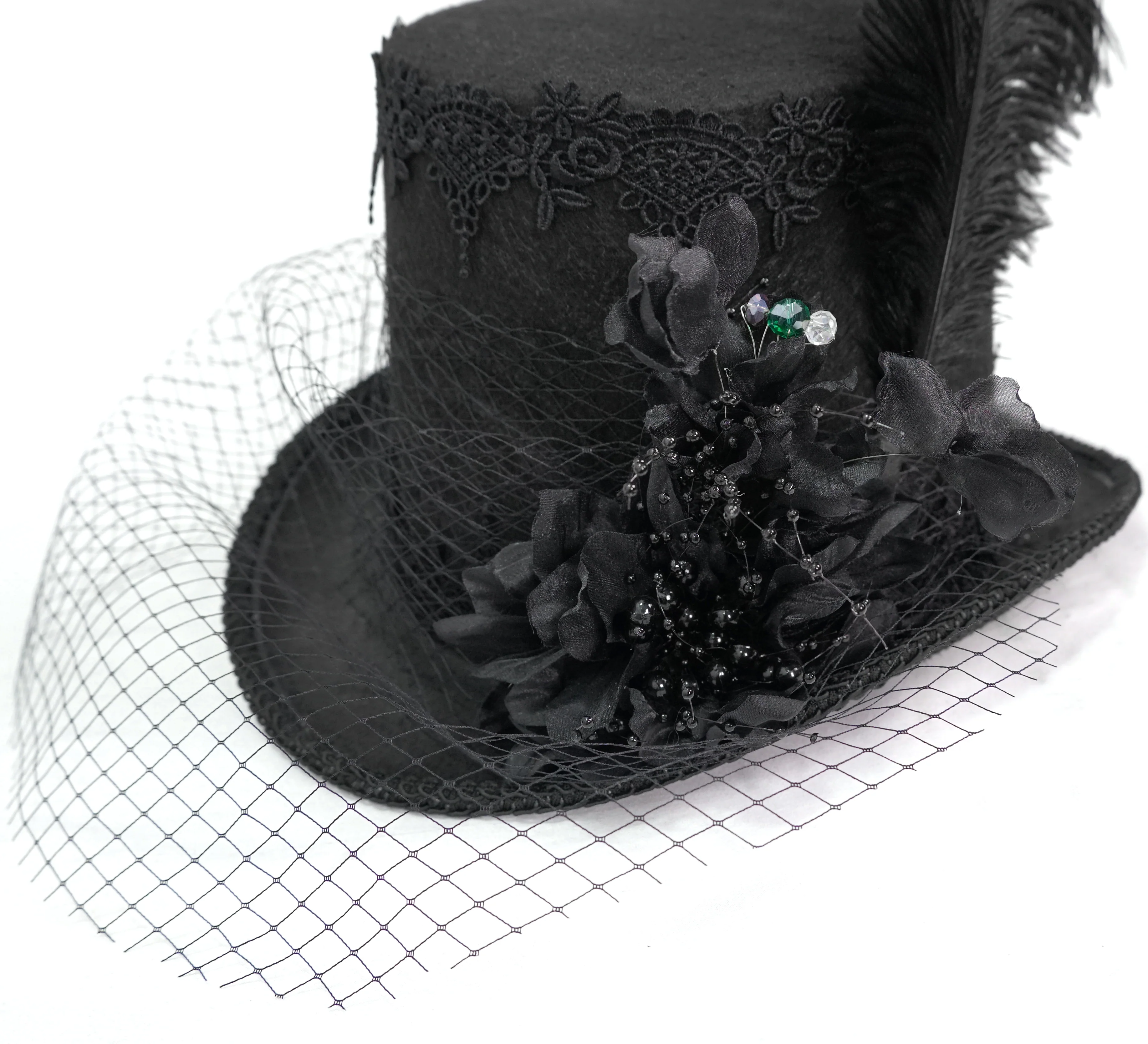 Victorian Baroness Veil Top Hat - Image 8