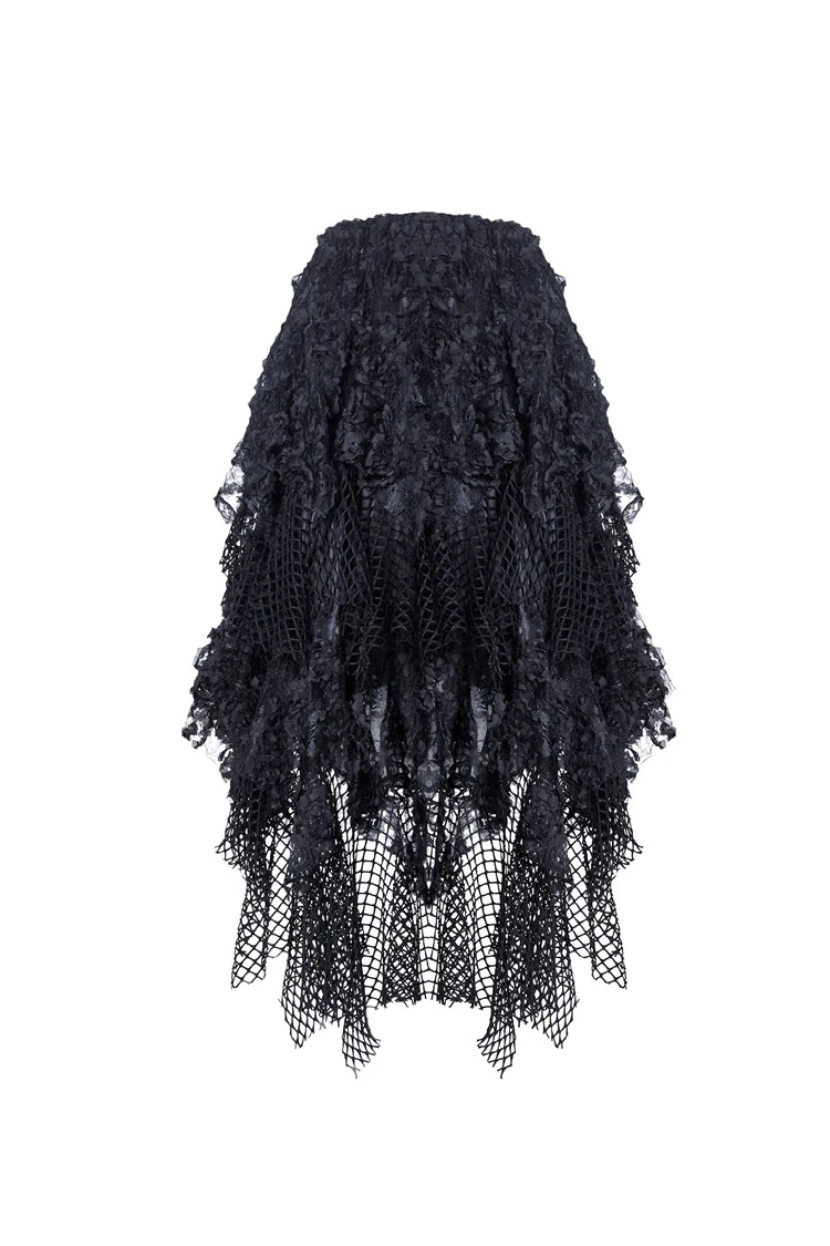 Midnight Serenade - Mesh Gothic Skirt - Image 7