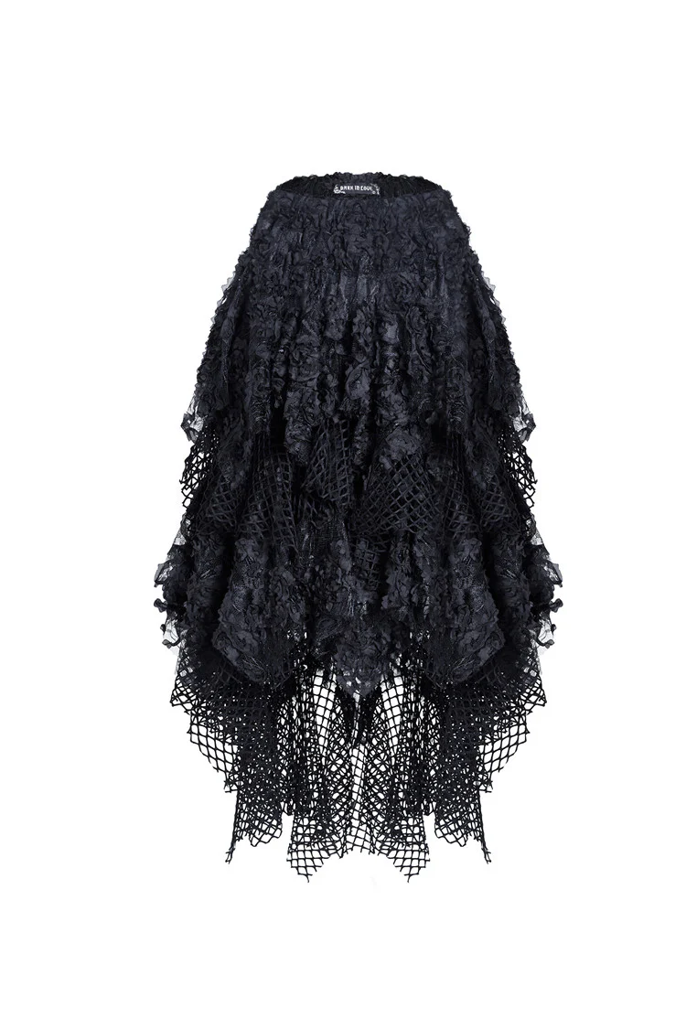 Midnight Serenade - Mesh Gothic Skirt - Image 8