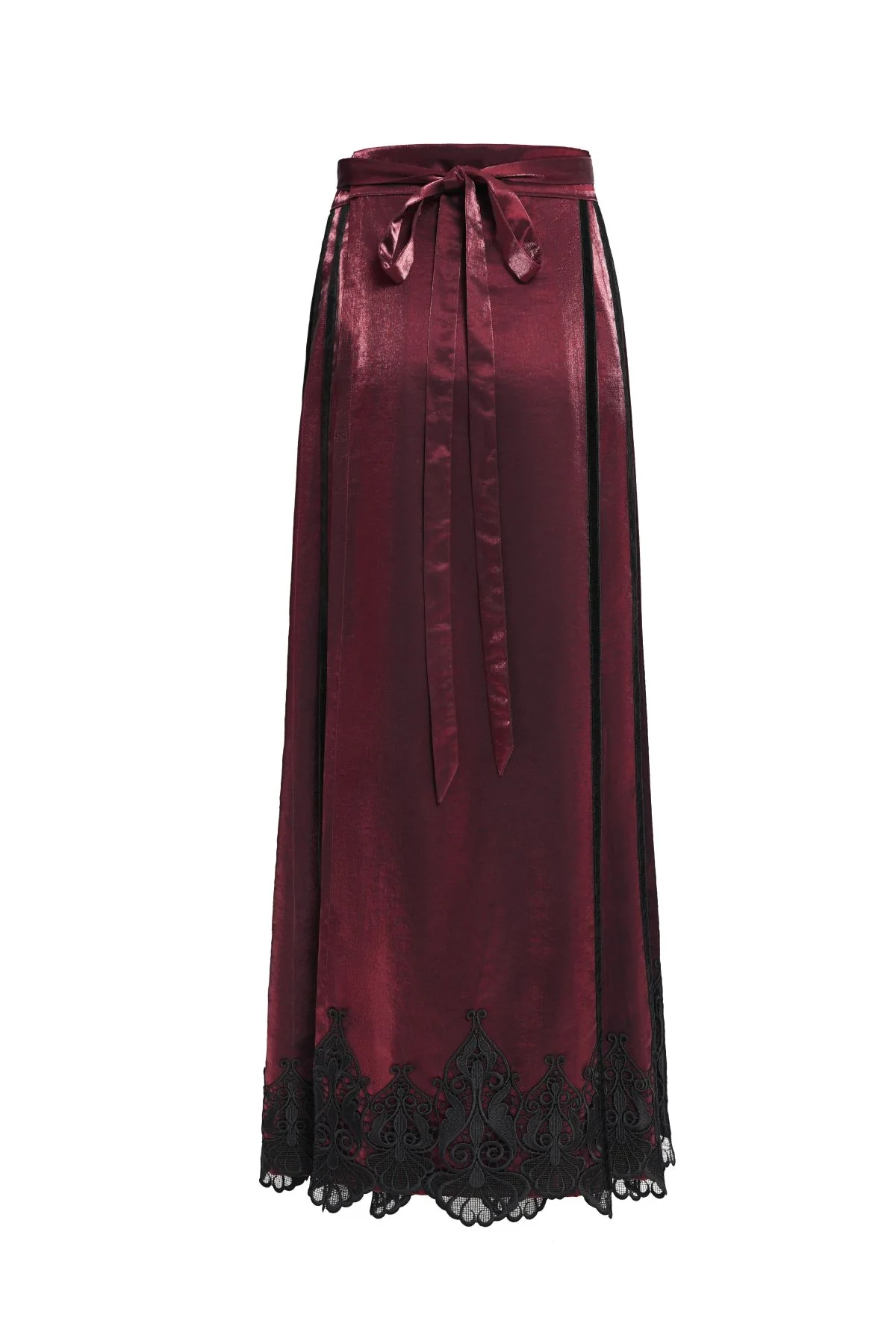 Moonlit Sanctuary – Lace Hem Long Skirt - Image 11