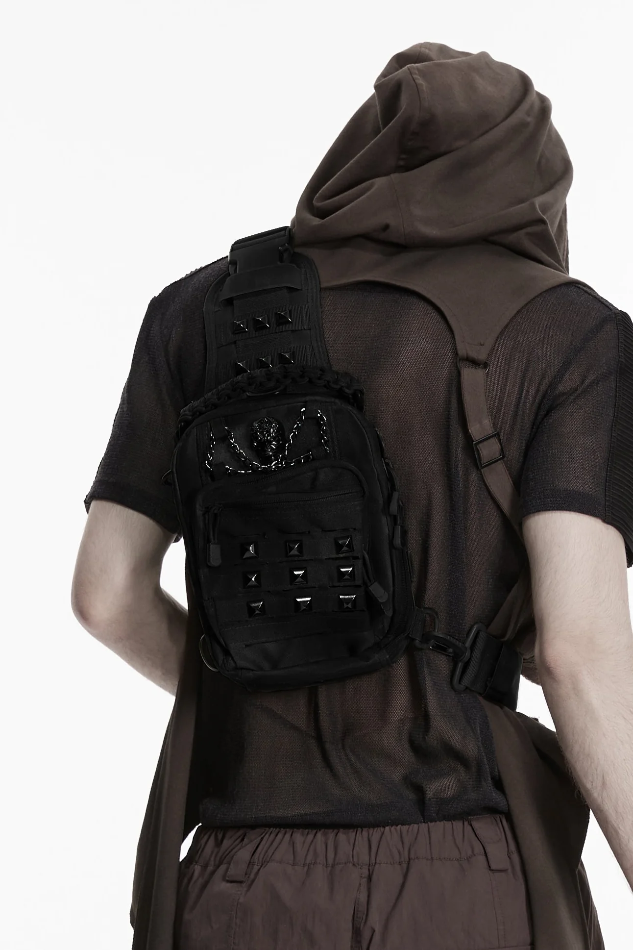 Outlander - Post-Apocalyptic Crossbody Bag in Black - Image 4