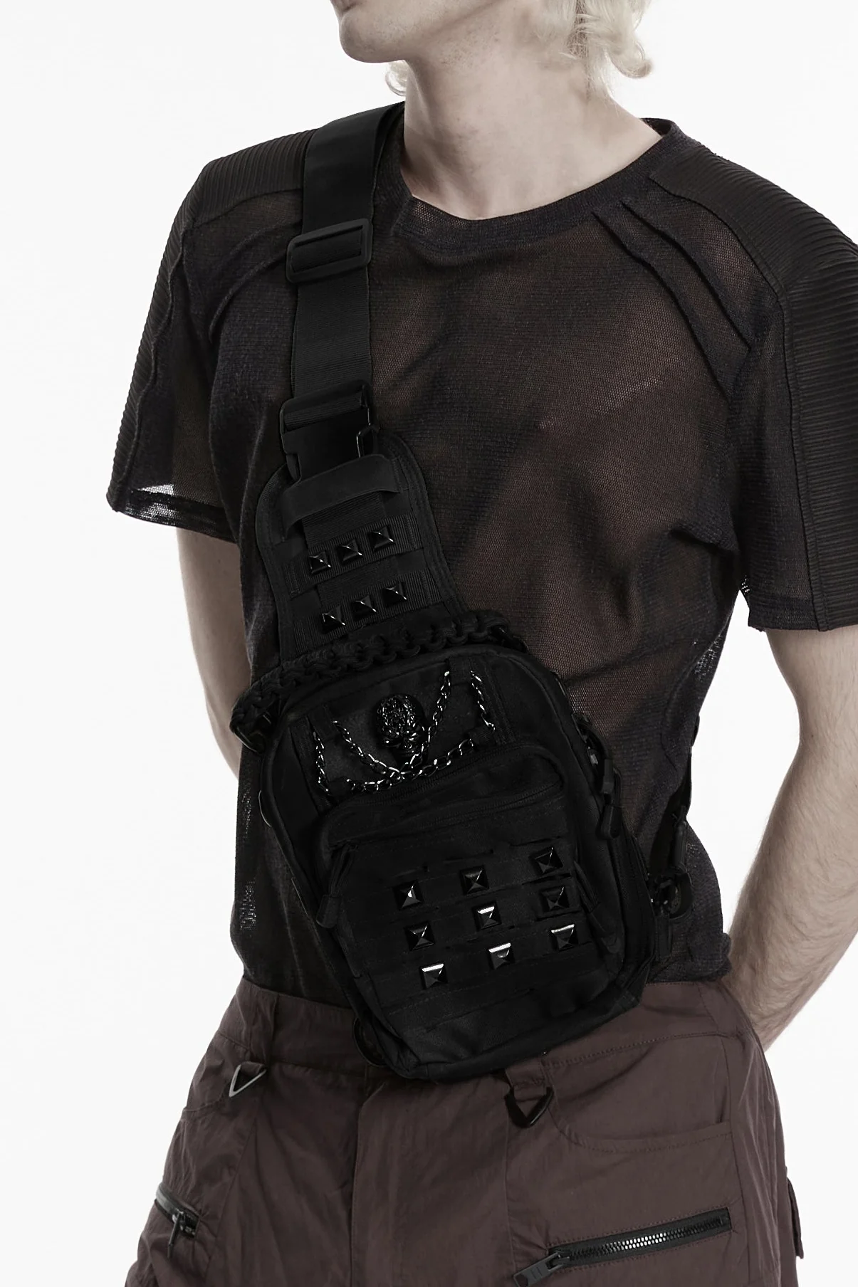 Outlander - Post-Apocalyptic Crossbody Bag in Black - Image 5