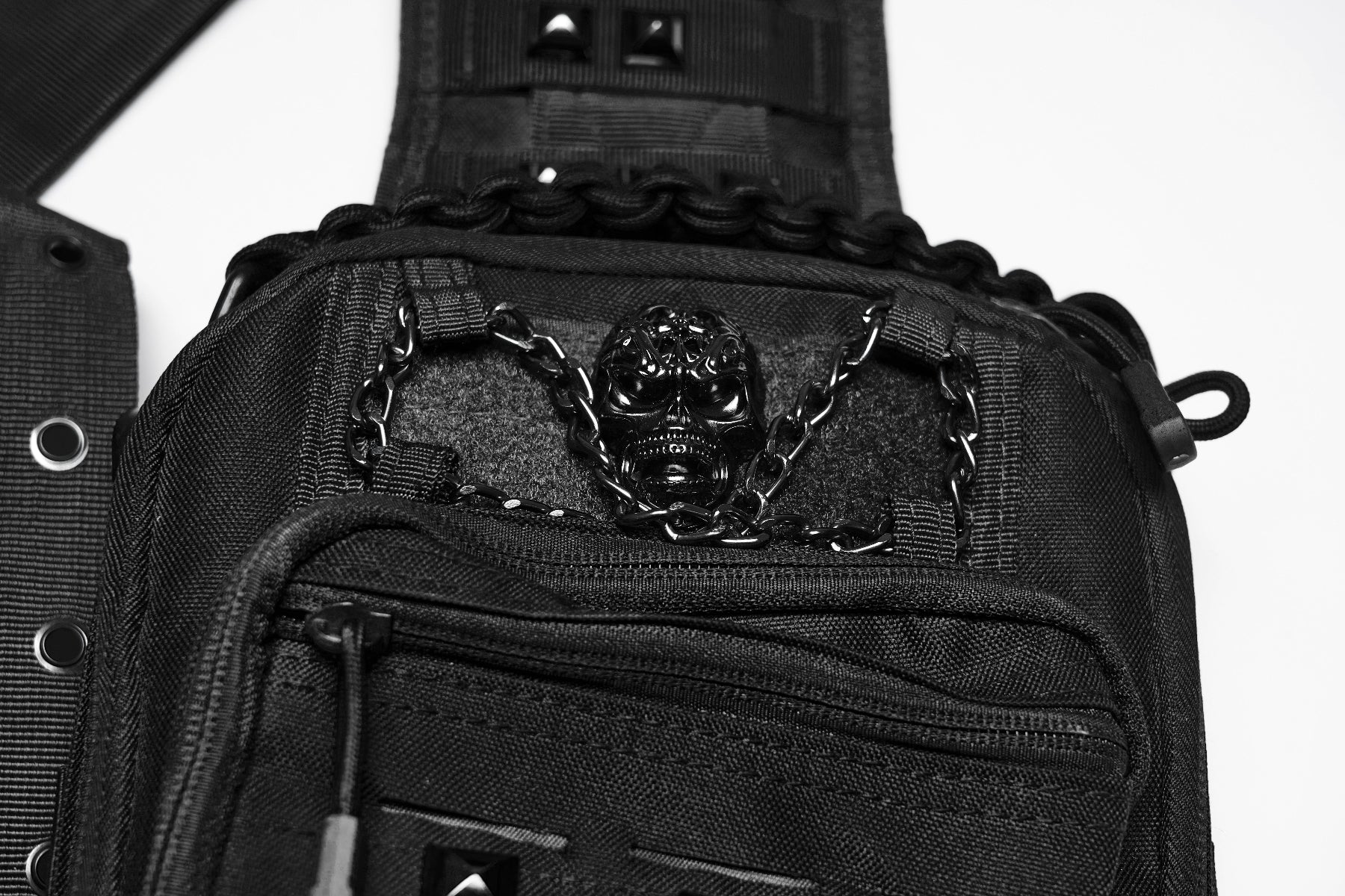Outlander - Post-Apocalyptic Crossbody Bag in Black - Image 8
