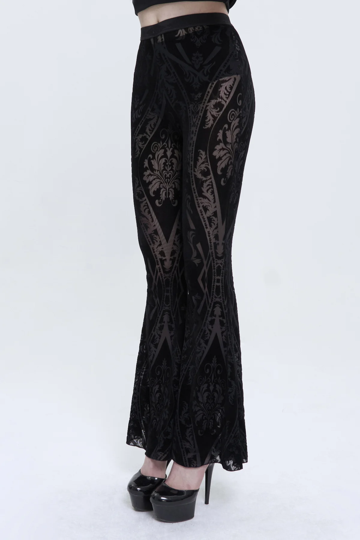 Victorian Night Bell Bottom Leggings - Image 3