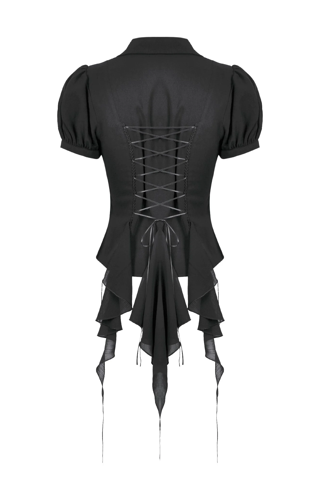 Raven V-Drape Pleated Blouse - Image 3