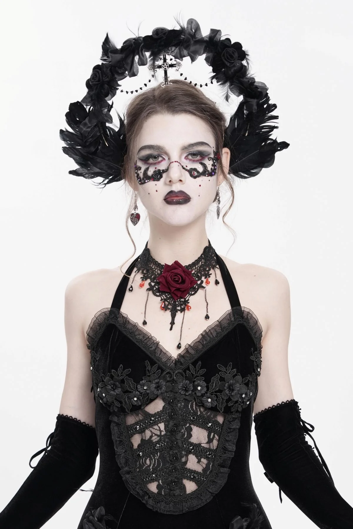Belea - Gothic Feather Headpiece