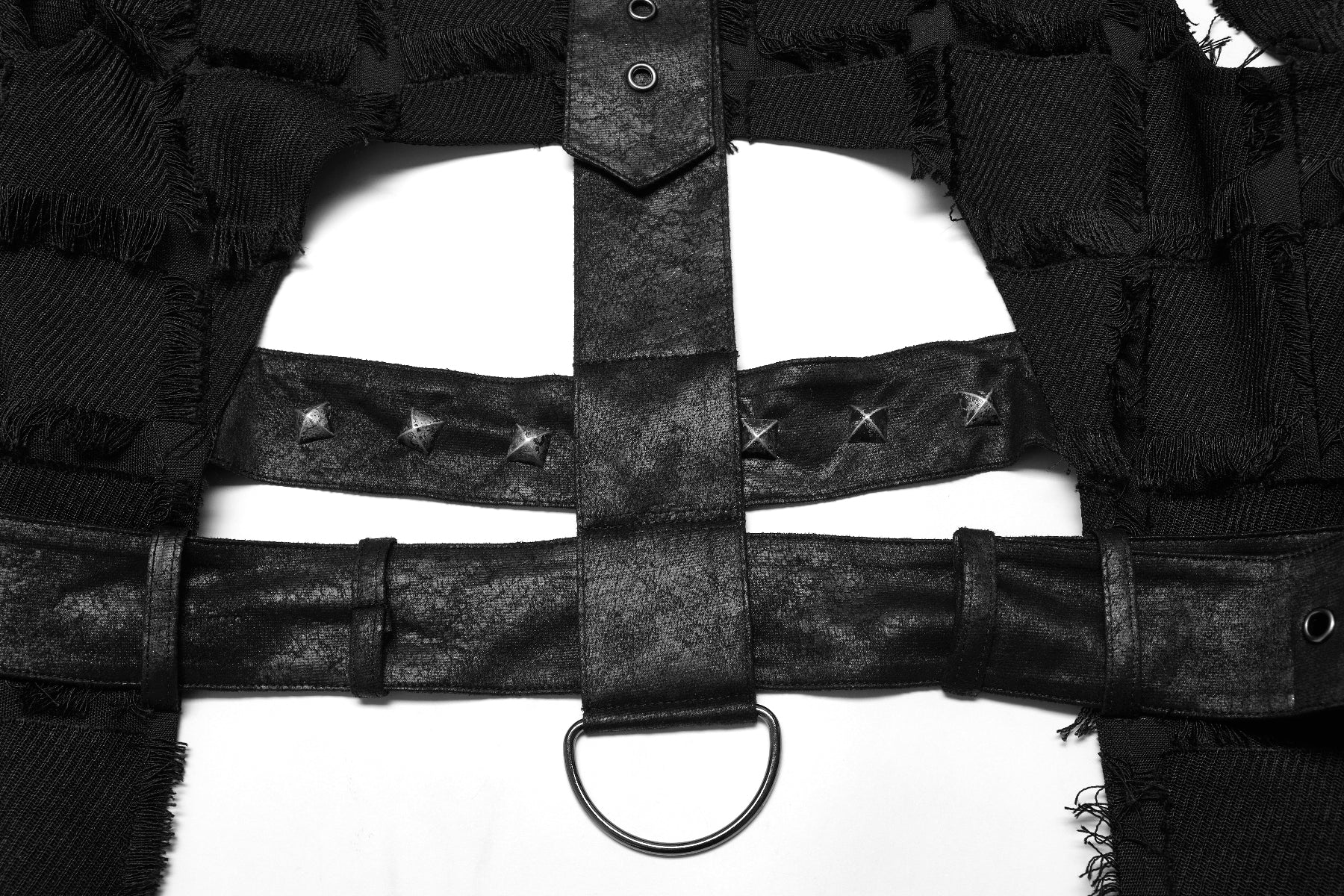 Rebel Matrix – Punk Patchwork Strap Vest - Image 10
