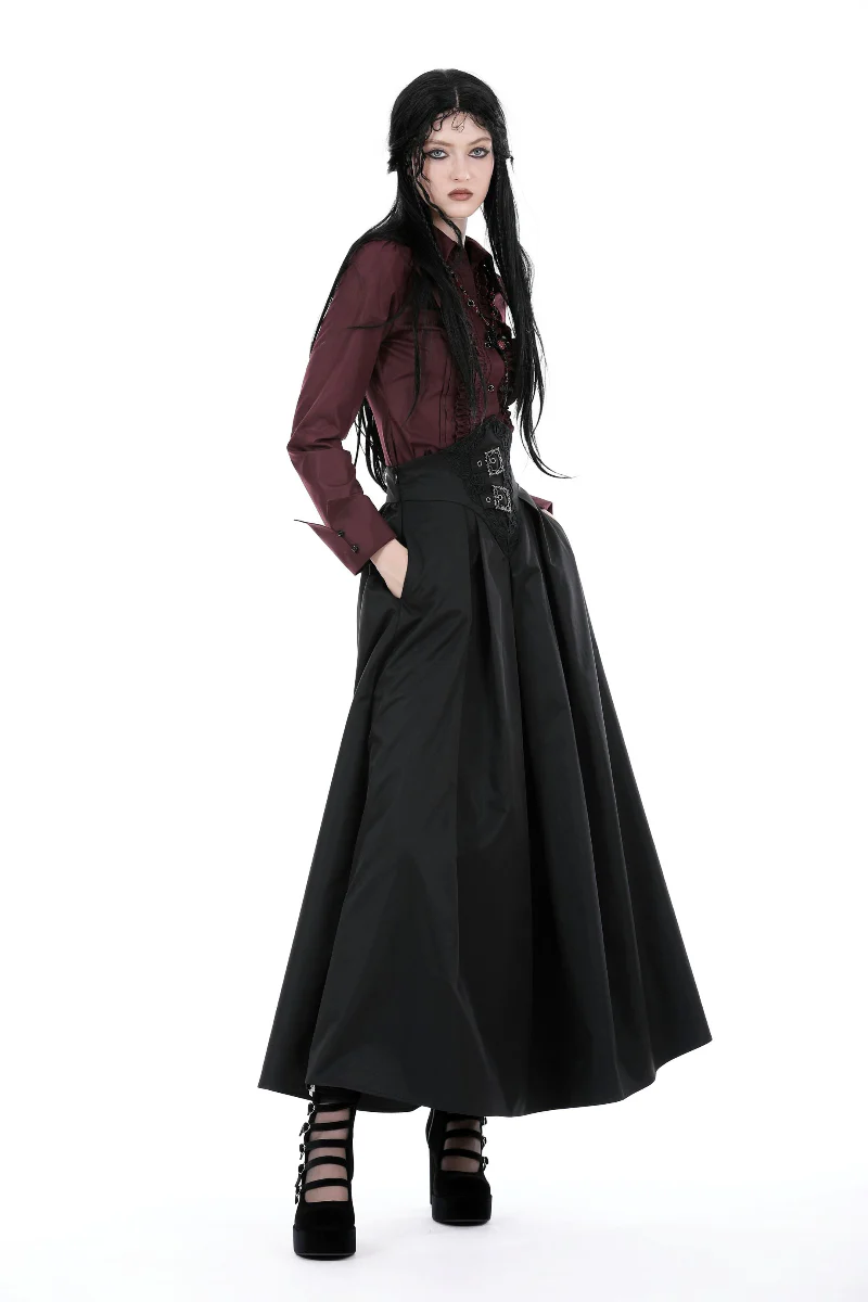 Lady Anabel Red Ruffled Blouse - Image 4