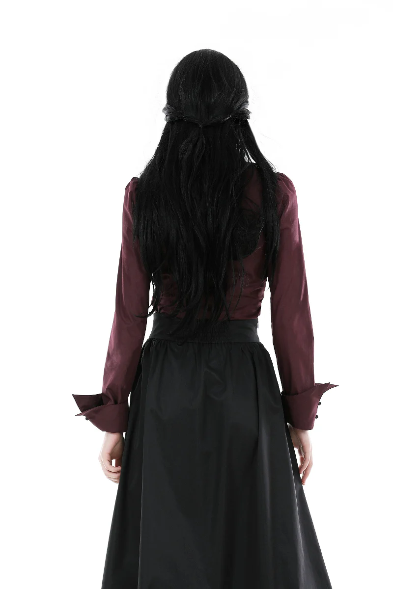Lady Anabel Red Ruffled Blouse - Image 5