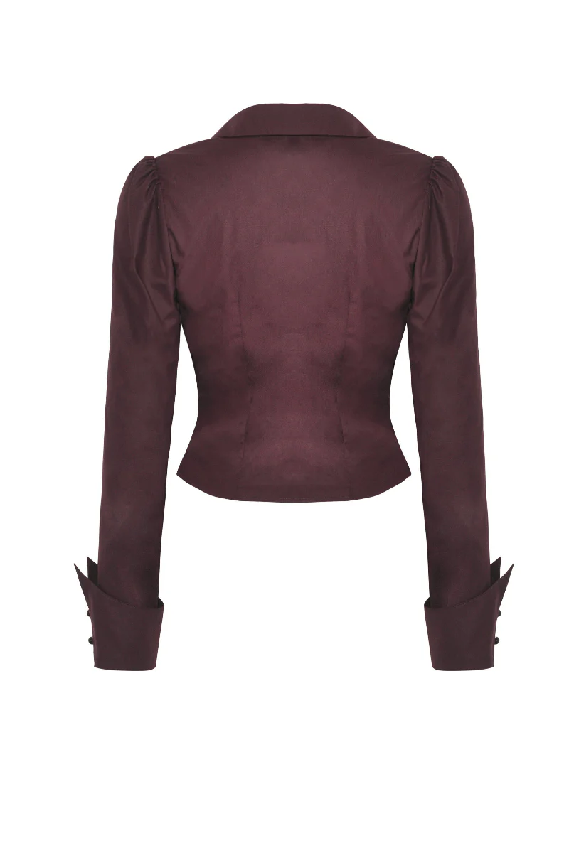Lady Anabel Red Ruffled Blouse - Image 6