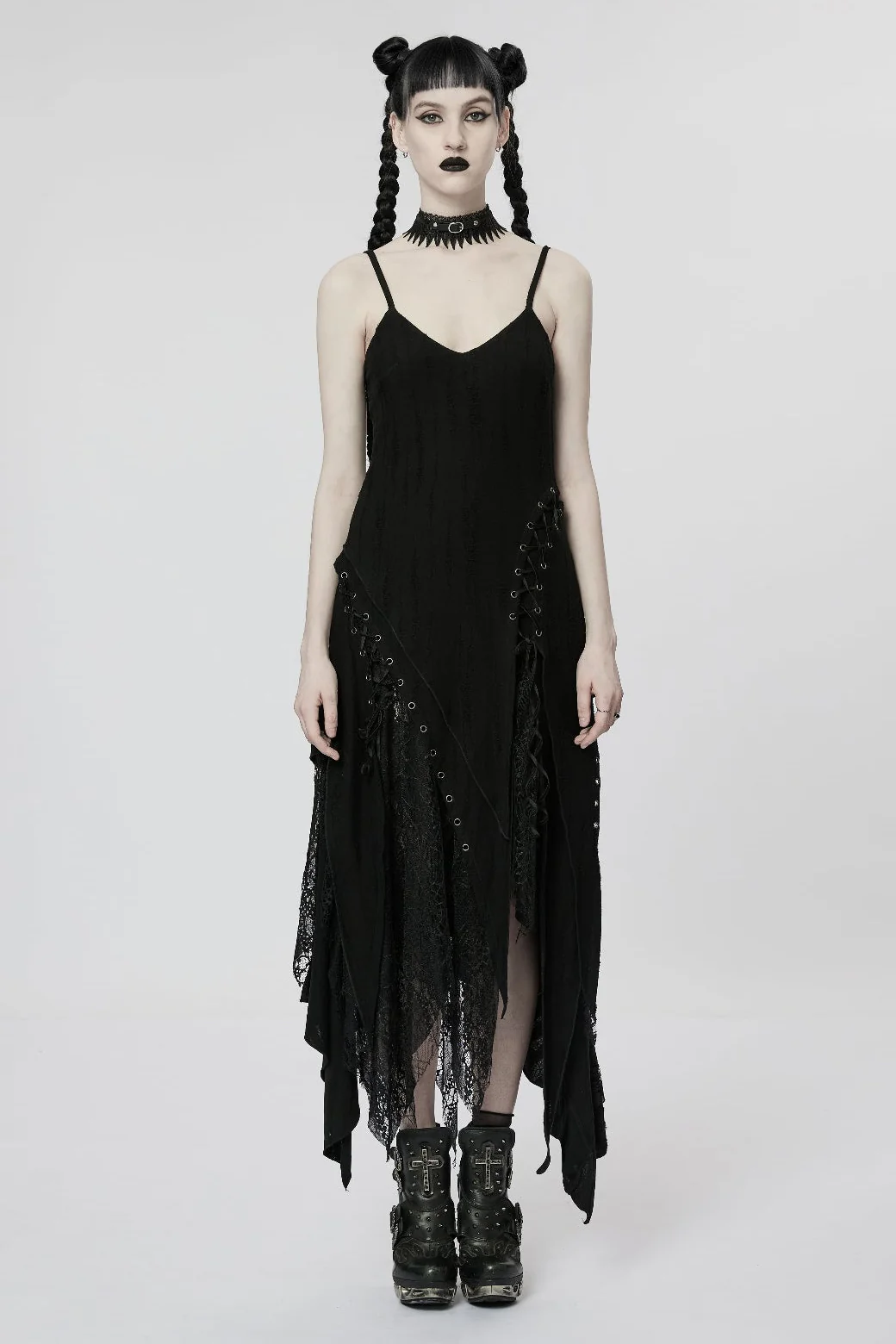 Ritual Lace Asymmetric Dress