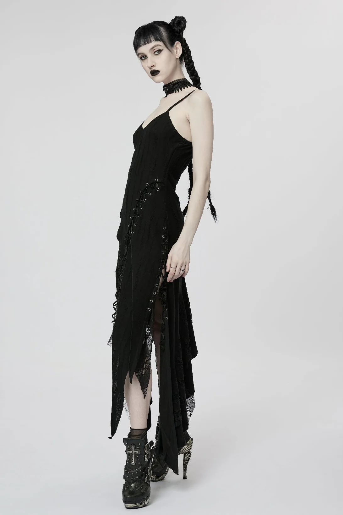 Ritual Lace Asymmetric Dress - Image 3