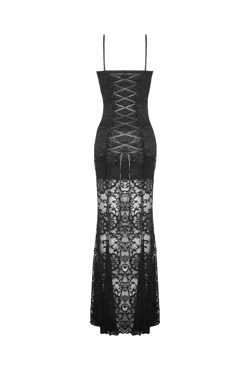 Seductress Sheer Lace Maxi Dress - Image 3