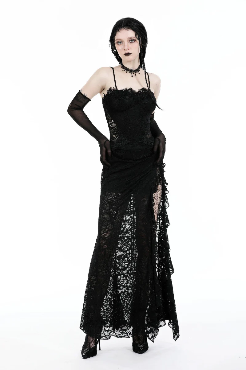 Seductress Sheer Lace Maxi Dress - Image 4
