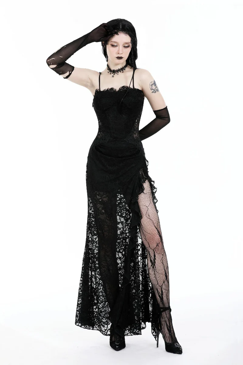 Seductress Sheer Lace Maxi Dress - Image 5