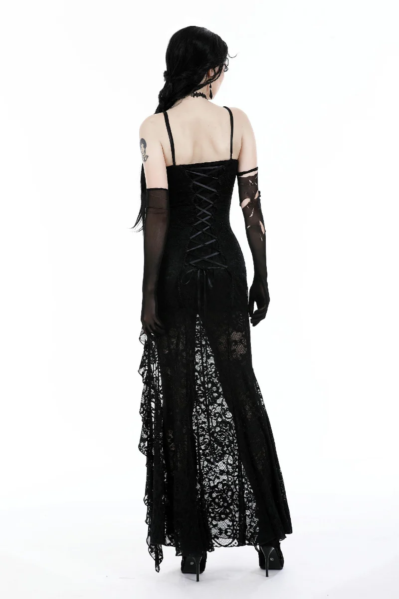 Seductress Sheer Lace Maxi Dress - Image 6