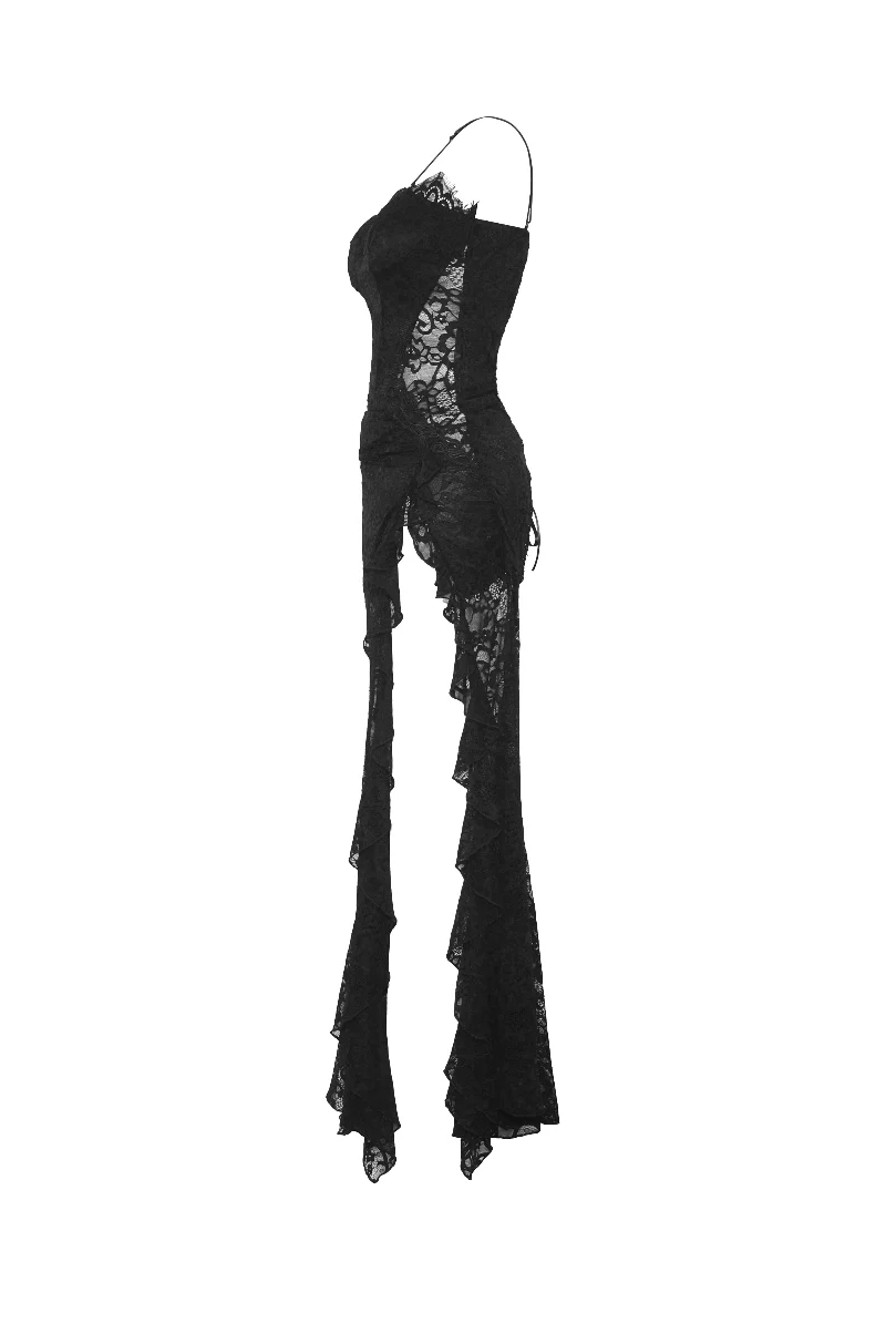 Seductress Sheer Lace Maxi Dress - Image 7