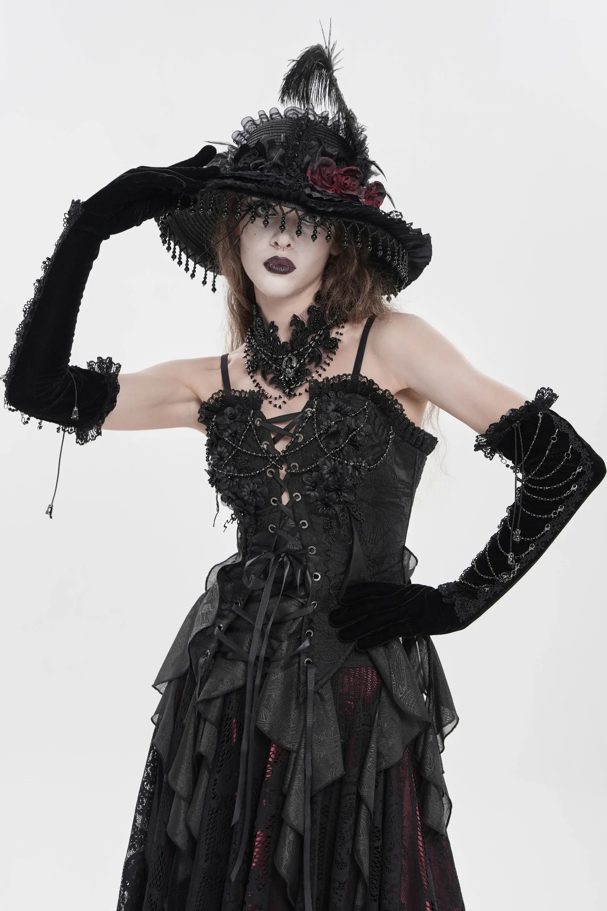 Shadow Chain - Dark Romance Opera Gloves - Image 2