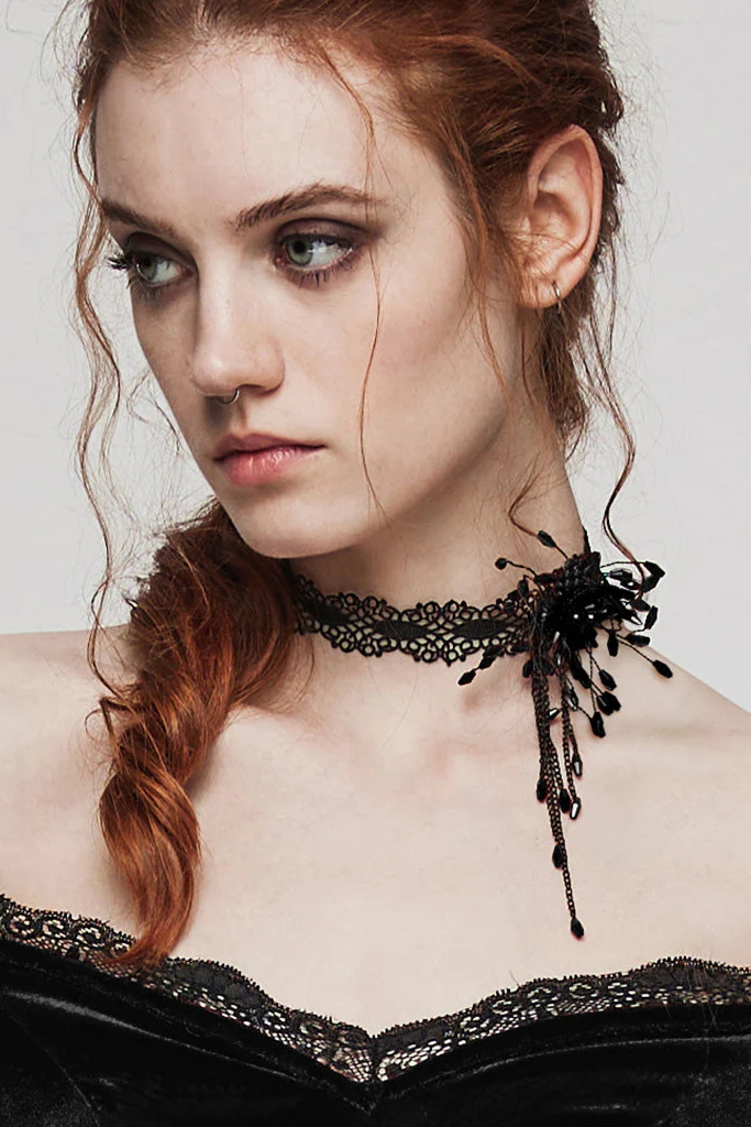 Shadow Lily – Victorian Gothic Lace Choker