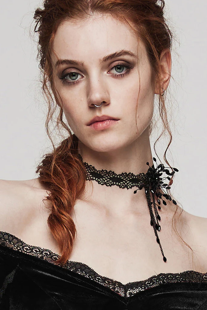 Shadow Lily – Victorian Gothic Lace Choker - Image 3