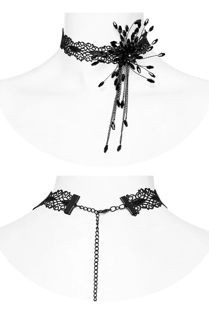 Shadow Lily – Victorian Gothic Lace Choker - Image 5
