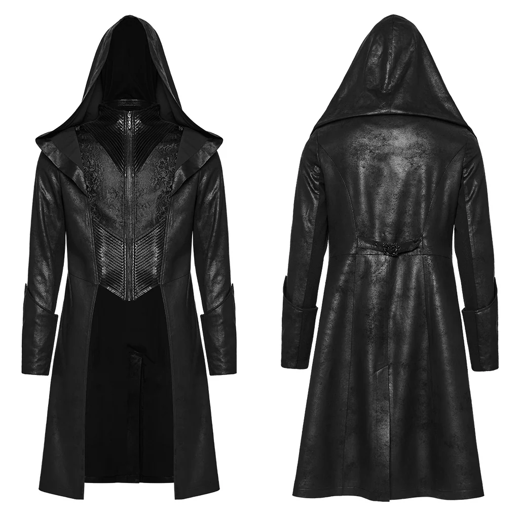 Mystic – Men's Hooded Gothic Coat - Image 5