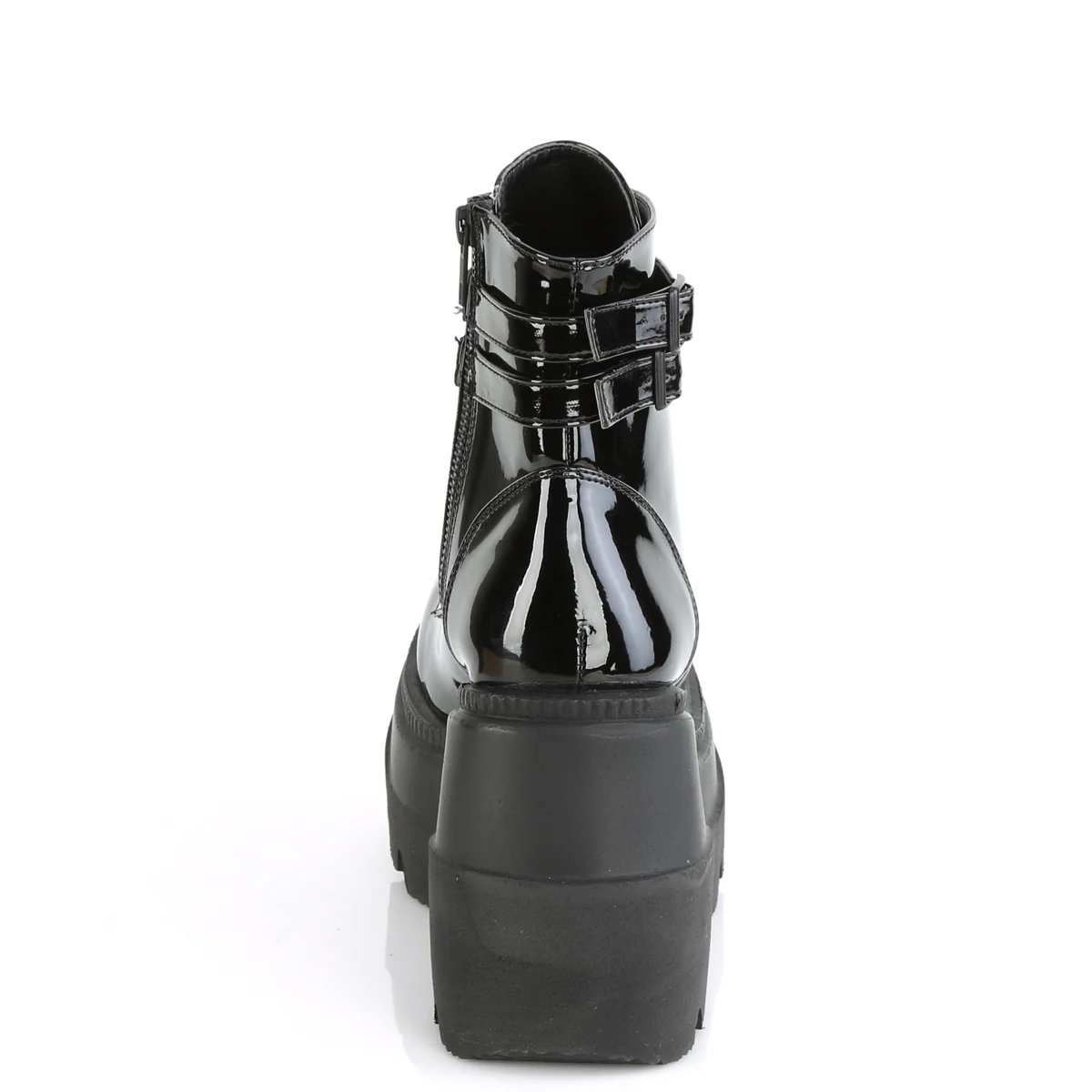 Shaker-52 Black Patent Spectrum Wedge Platform Boots - Image 5