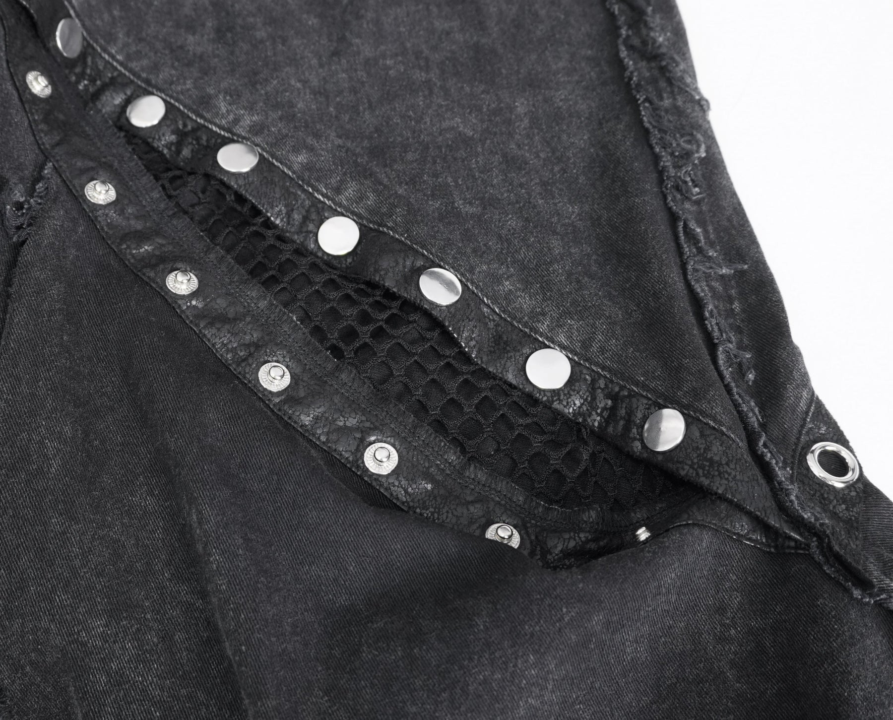 Skull Rivet Wide-Leg Trousers - Image 8