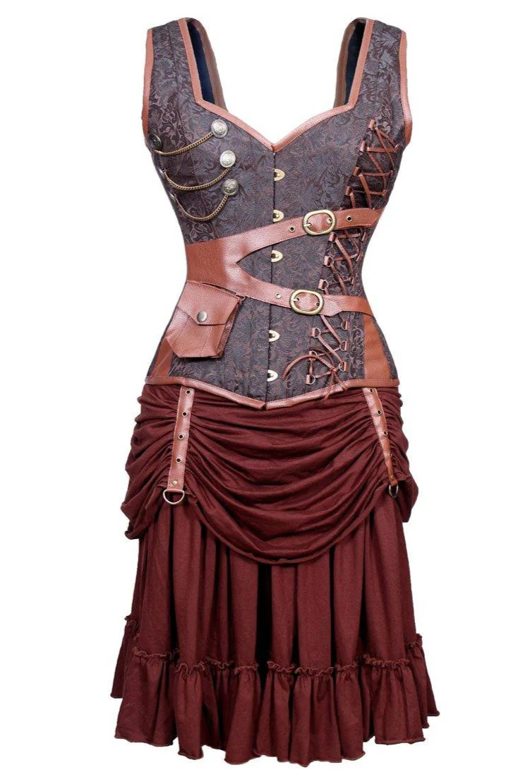 Steampunk Adventurer Corset Dress - Custom Made - Image 3