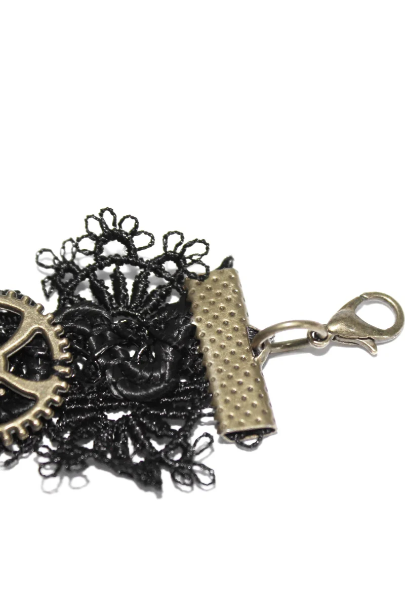 Duchess of Gears – Steampunk Bracelet Ring Chain - Image 7