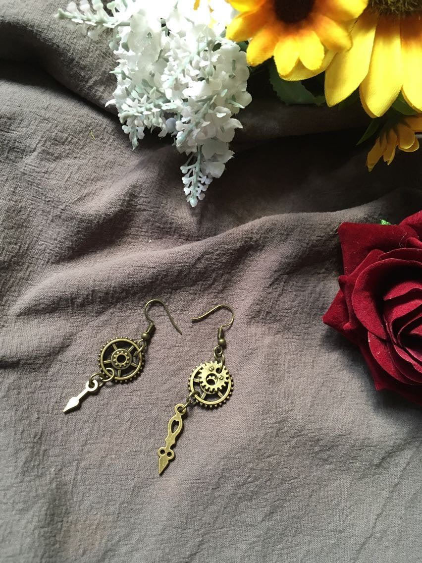Steampunk Gear Earrings - Image 2