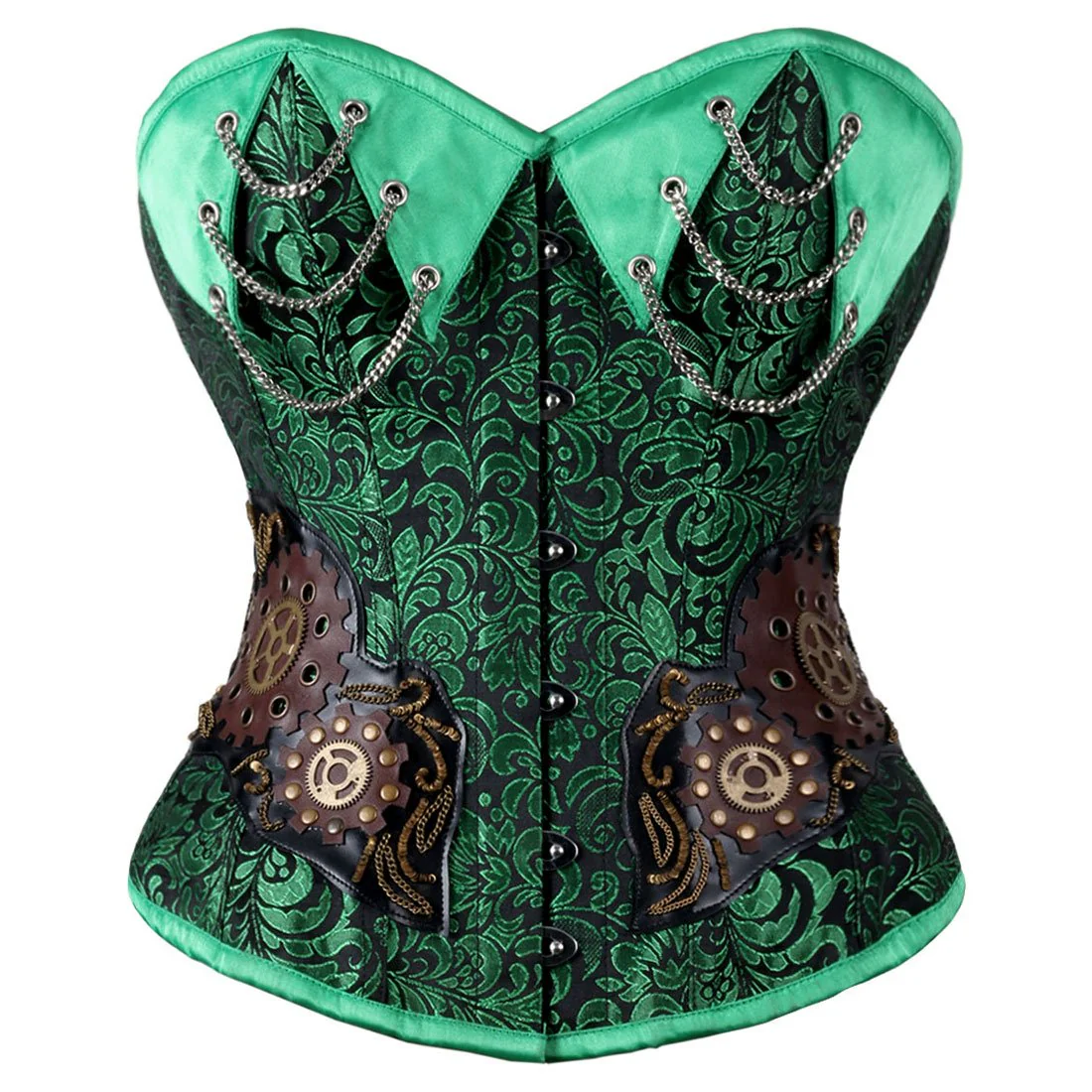 Steampunk Gear Up Overbust Corset - Custom Made - Image 4