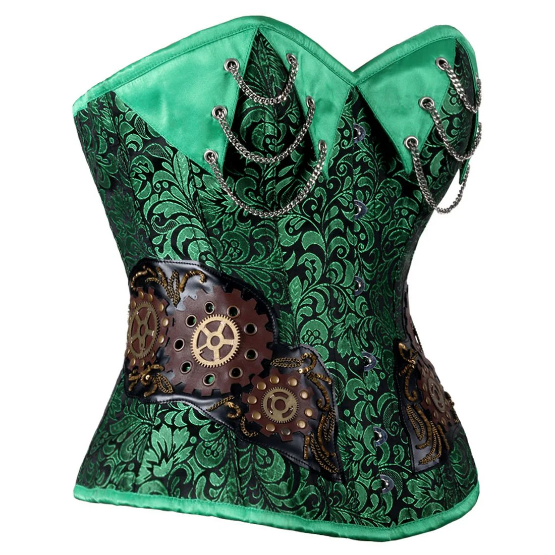 Steampunk Gear Up Overbust Corset - Custom Made - Image 5