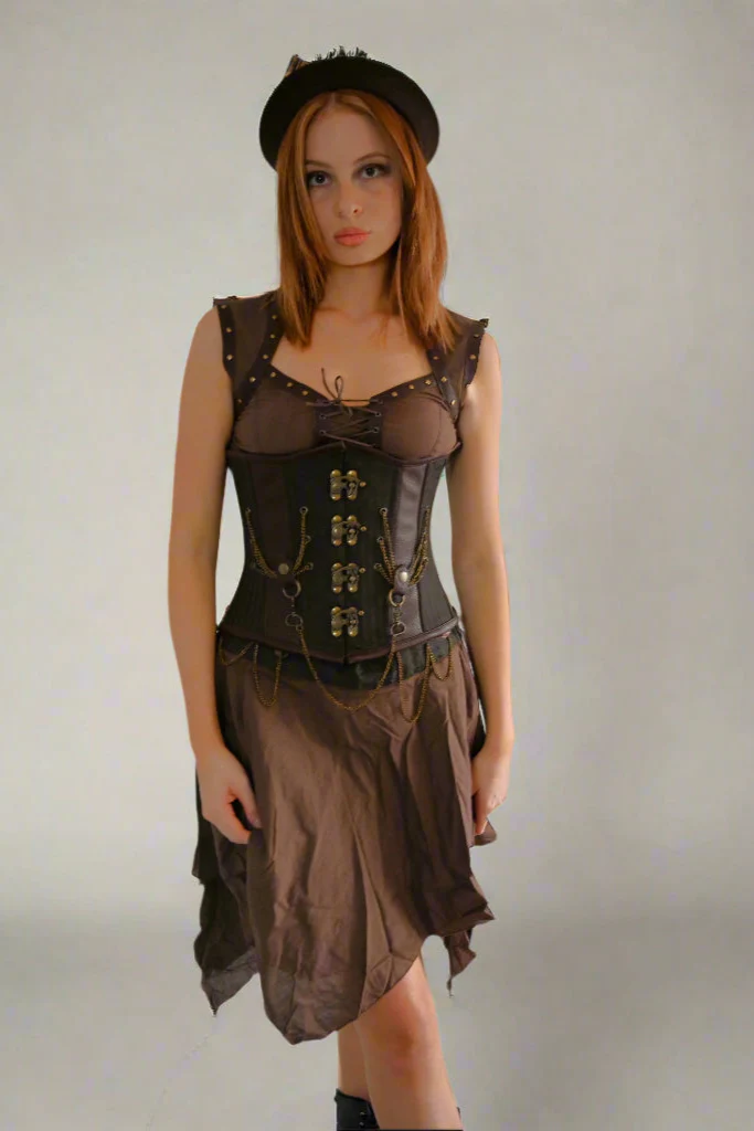 Steampunk Pirate Corset Dress - Custom Made - Image 3