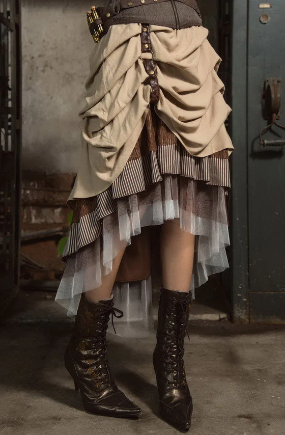 Steampunk Ruched Skirt - Image 3