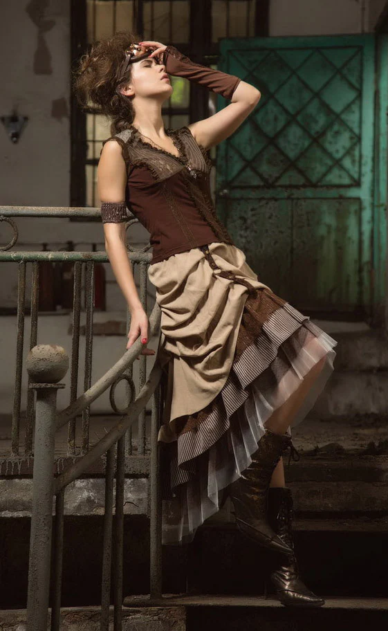 Steampunk Ruched Skirt - Image 4