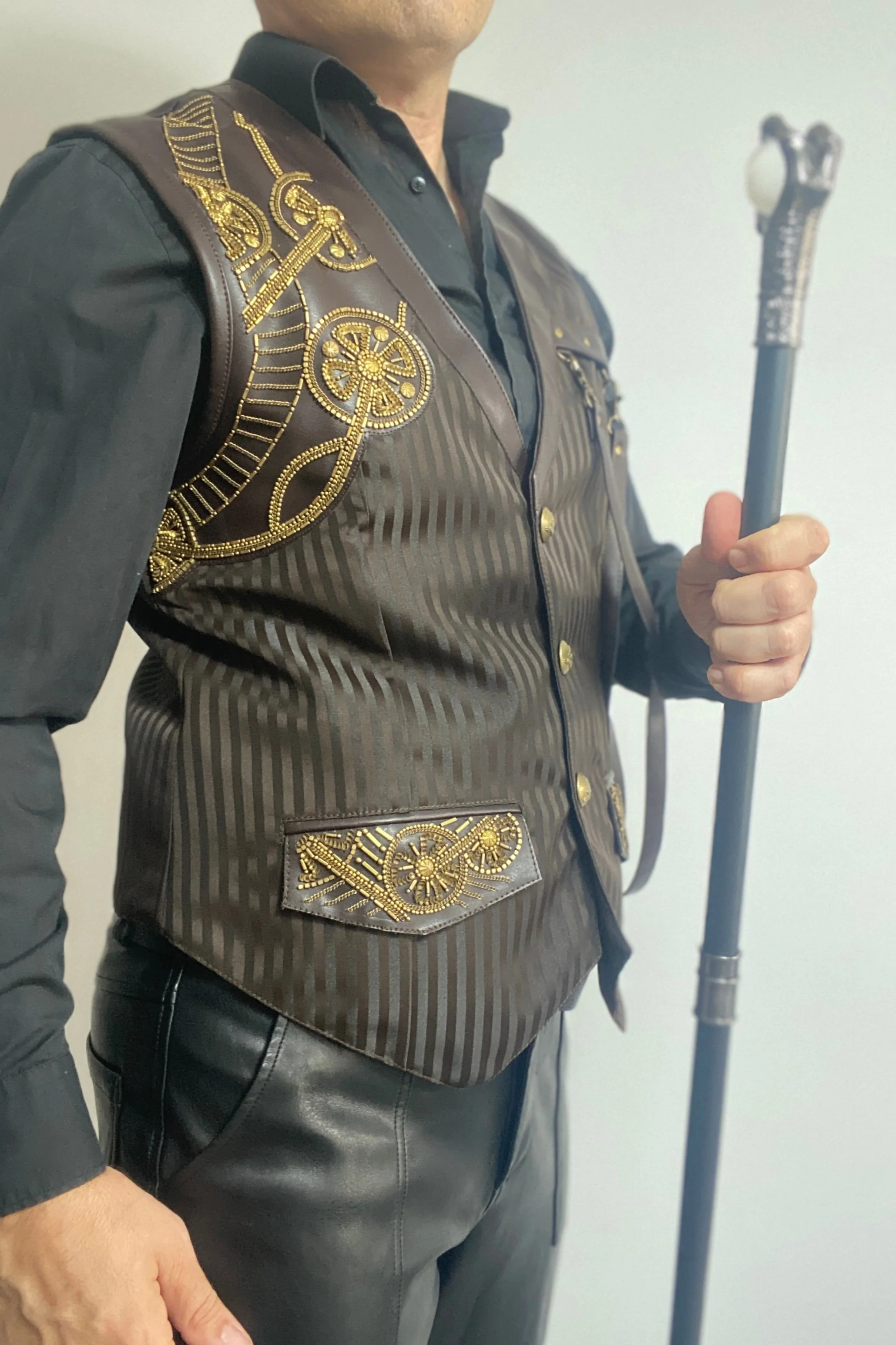 The Crimson Airship Captain's Vest - Custom Made - Image 3