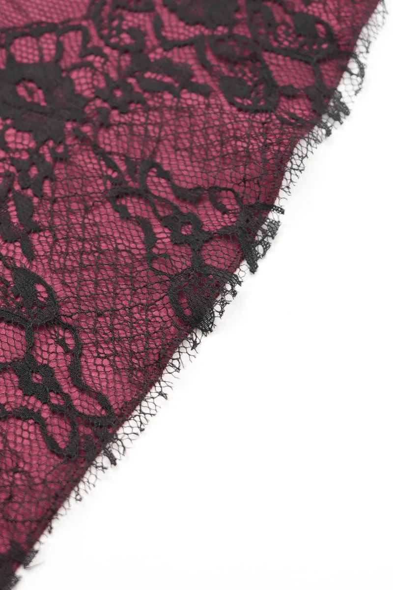 The Crimson Enchantress Lace Skirt - Image 7
