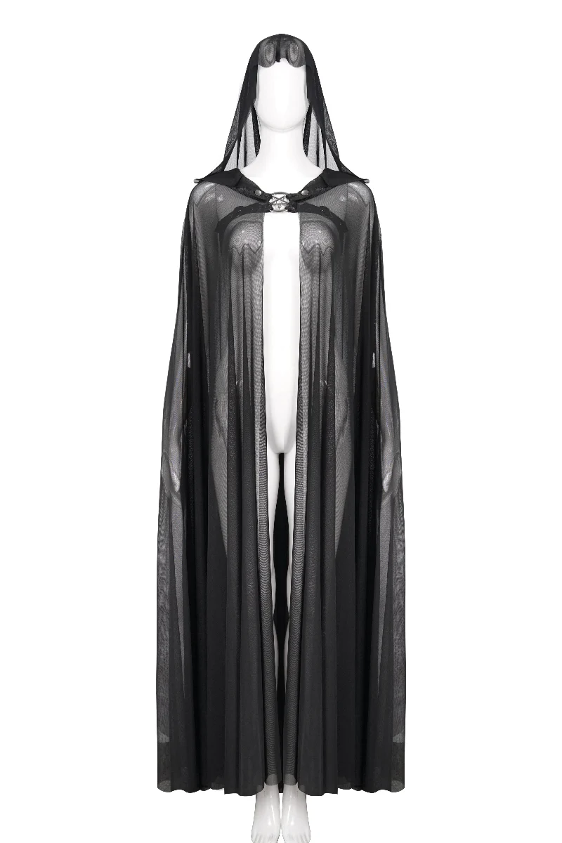 The Witch’s Circle – Pentagram Lace Cape - Image 2