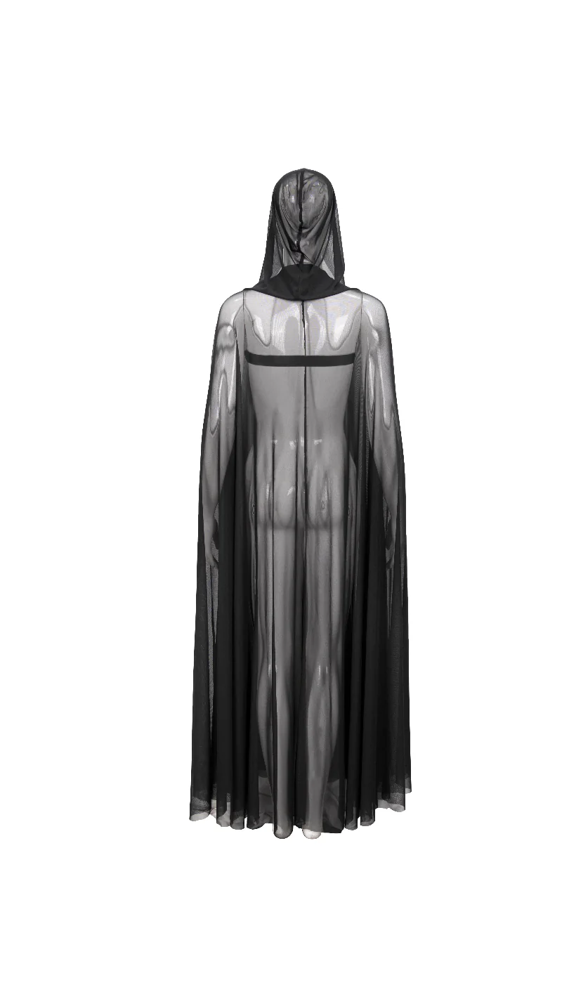 The Witch’s Circle – Pentagram Lace Cape - Image 8